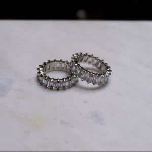 CZ infinity ring set